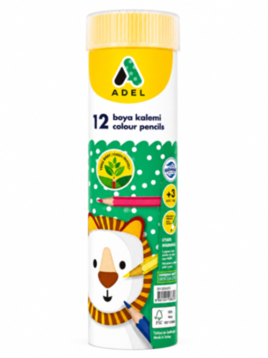 ADEL 12 Lİ TÜP KURU BOYA KALEMİ
