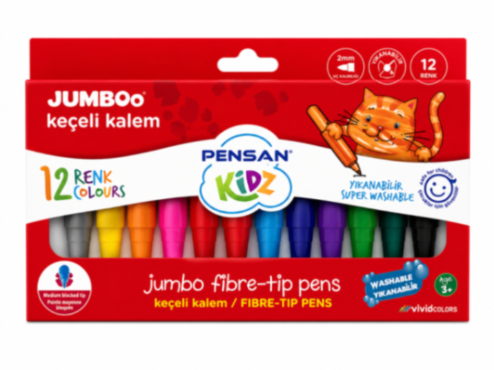 PENSAN JUMBO YIKANABİLİR KEÇELİ KALEM