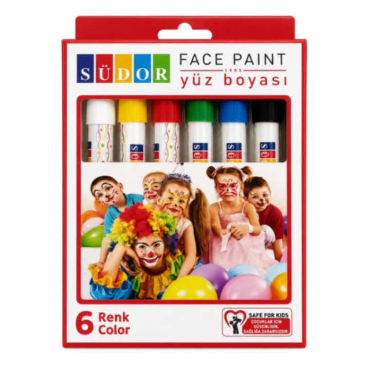 SÜDOR YÜZ BOYASI 6 RENK