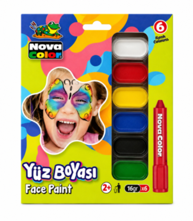 NOVA COLOR YÜZ BOYASI 6 RENK